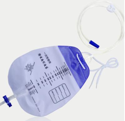 China CFDA Medical PVC Meter Disposable Urine Bags Anti Reflux 1500ml drainage bag for sale