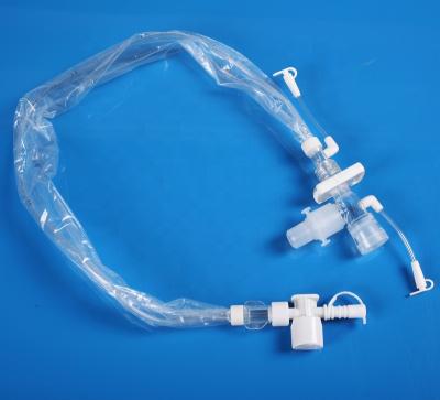 Chine Le cathéter fermé chirurgical 14fr d'aspiration de PE de PVC transparent a fermé le tube d'aspiration à vendre