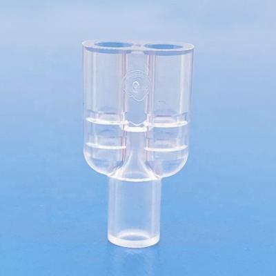 China Straight Plastic Medical Components Three Way 4.0mm Tube Luer Connectors for sale