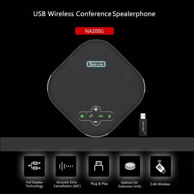 China Window7 8 10 2.4G Wireless Conference Speakerphone 81dB-90dB SNR for sale