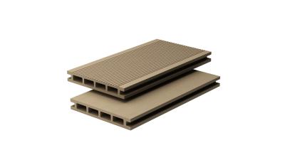 China Anti Insect 146 X 22 Hollow Composite Decking WPC Composite Brown Decking Boards for sale