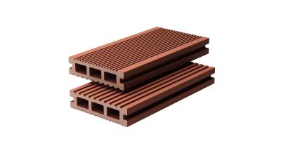 China Brushing Hollow Composite Decking Wpc Floor Decking for sale
