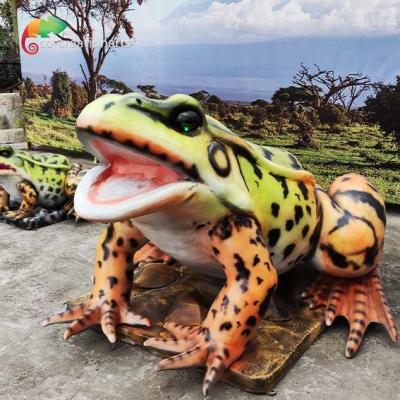 China Landscape Decoration Realistic Animatronic Animals Life Size Frog Water Resisting for sale