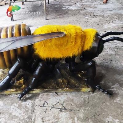 China Botanical Garden Small Size Animatronic Bee Robotic Insects Customized for sale