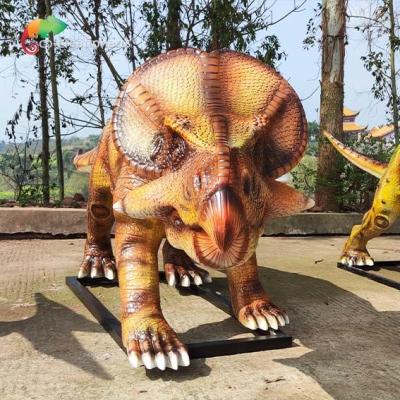 China Resin Protoceratops Large Fiberglass Animal Statues Dinosaur Smooth Surface for sale