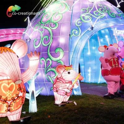 China LED Light 2m Length Ourdoor Chinese Festival Lanterns For Christmas Show for sale