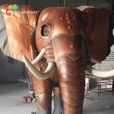China Mall Decoration Custom Made Animatronics Fiberglass Elephant Statue 4.5 meters à venda