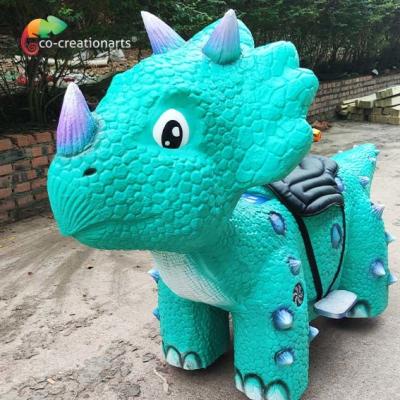 China Blue Color Battery Powered Dinosaur Ride On 110/220VAC Wear Resistance for sale