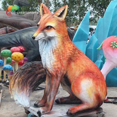 China 1.6 Meters Height Fiberglass Animatronic Fox For Playground for sale