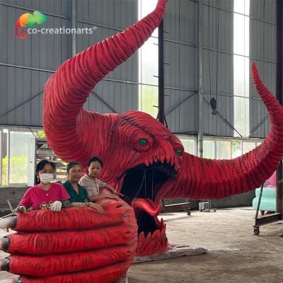 China Red Monster Custom Made Animatronics Outdoor Amusement Park Decoration for sale