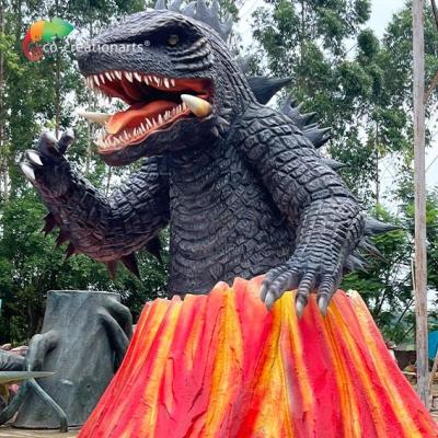 China Outdoor Custom Animatronics Godzilla Monster Volcano In Amusement Park for sale