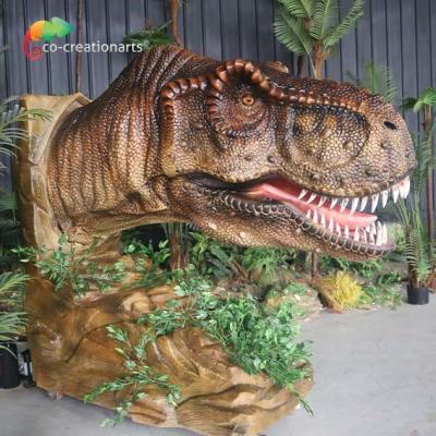 China Life Size Jurassic World Animatronic T Rex Head Dinosaur Infrared Sensor Control for sale