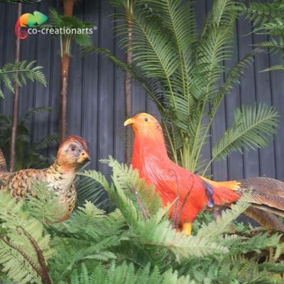 China Movement Realistic Animatronic Animals Customized Size Golden Pheasant for sale