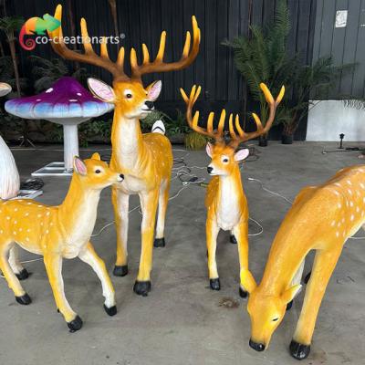 China Weatherproof Fiberglass Animatronic Deer Realistic Color Customizable for sale