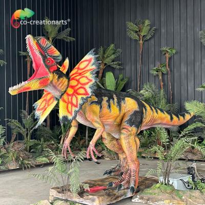 China Realistic Sound Lifelike Movements High Standard Dilophosaurus Dinosaur For Exhibition for sale
