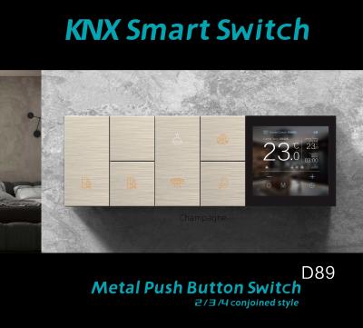 China 24V DC KNX Smart Switch Home / Villa / Hotel Application UK Wall Switch for sale