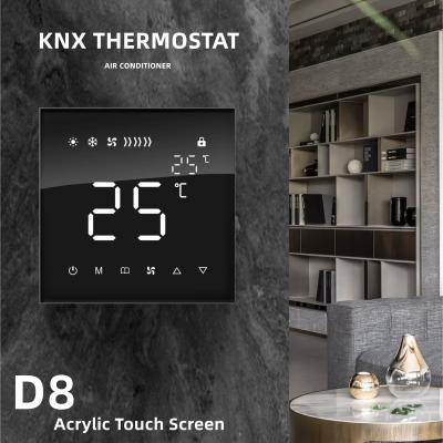 China Full Touch Screen KNX Thermostat Controlling Air Conditioner For Smart Home Installation for sale