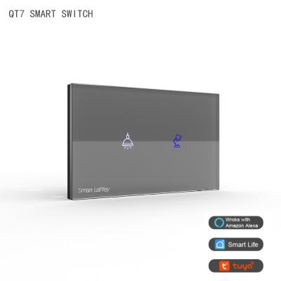 Chine America Type 118 Size Tuya Zigbee 3.0 Glass Touch Wall Switch à vendre