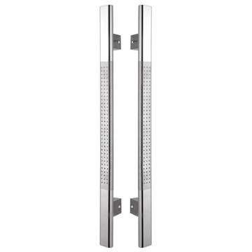 China EUROPEAN Glass Stainless Steel Door Pull Handle With Star Price For Office Building for sale