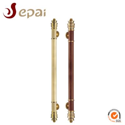 China EPAI modern decorative glass round brass sliding shower door handles /removable pull door handle for sale