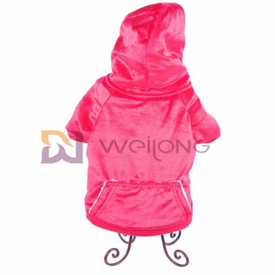 China Autumn Shiny Velour Pet Hoodie Soft And Warm BSCI christmas dog jacket Coat for sale