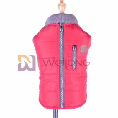 China Faux Zipper Pocket Velcro Opening Pet Jacket For Dog Autumn / Winter for sale