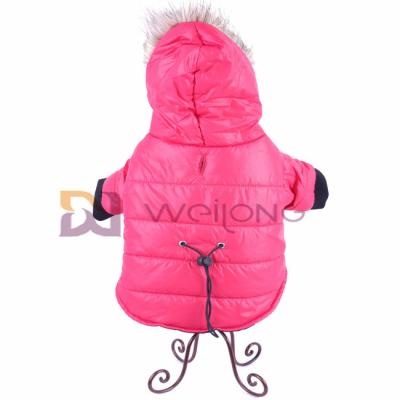 China Wadding Snaps Filling Opening Fur Hood Pet Clothing Hoodie Polyester dog outerwear for sale