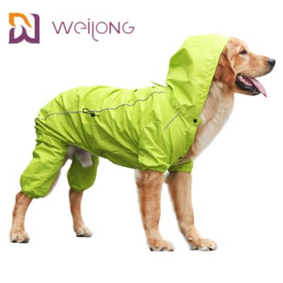 中国 安全縞ペット レインコートの完全なカスタム化犬の反射レインコート 販売のため