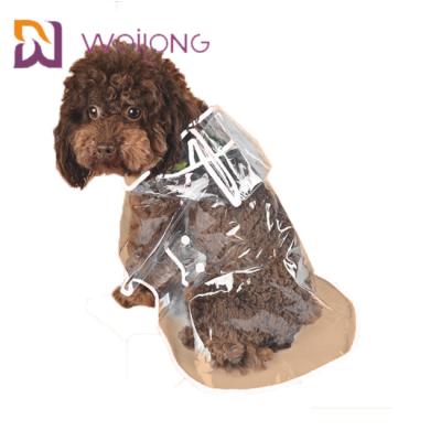 China PVC Transparent Pet Raincoat Spring Summer Light Clear Dog Raincoat for sale