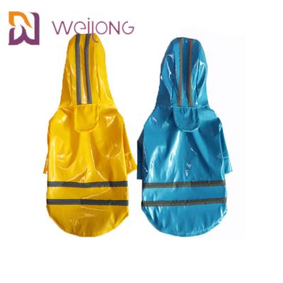 China PU Leather Lightweight Pet Raincoat Windproof Puppy Rain Jacket for sale