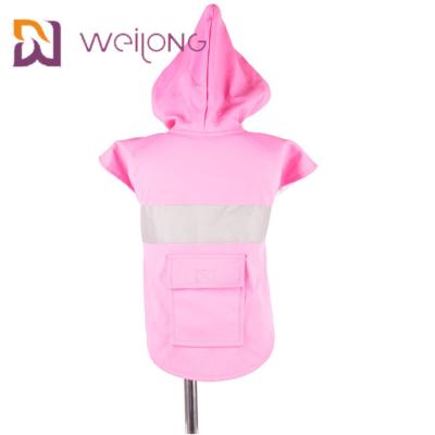 China Adjustable Hoodie Pet Raincoat Real Pocket Reflective Dog Raincoat With Hood for sale