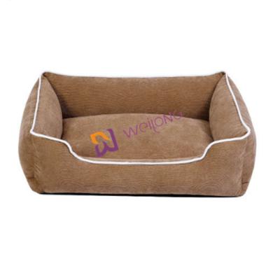 China Corduroy Environmental Protection Self Warming Pet Bed PP Cotton orthopedic dog sofa bed for sale