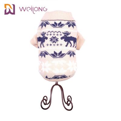 China Fall And Winter Snowflake Argyle Knitted Dog Sweater Customized for sale