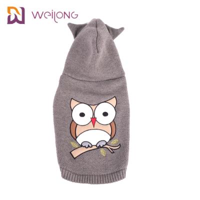 China Acrylic Cloth Dog Hoodie Embroidered Knit Pet Sweater Knitted Cat Jumper for sale