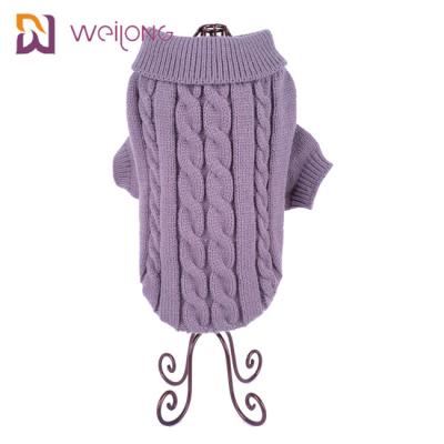 China Turtleneck Cable Knit Dog Sweater Outfits For Dogs Cats for sale
