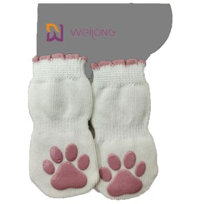 Китай Защитите носки любимца лапок изготовленные на заказ для выскальзывания кота/собак анти- продается