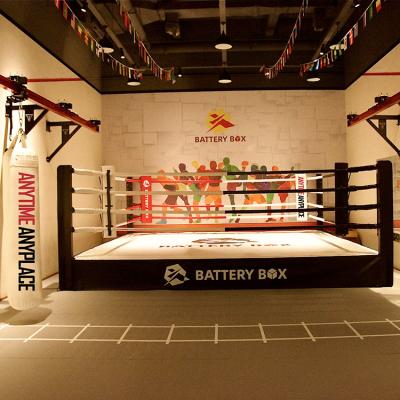 China Custom Logo Professional MMA Cage 7M 6M Platform Boxing Fighting Ring for sale