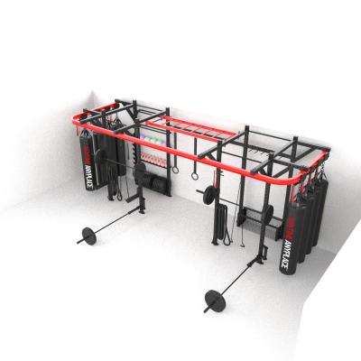 China 4*4FT Unisex Crossfit Training Rig Multifunctional Gym Station Cross Fit Rack for sale