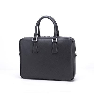 China New Arrival Retro High Manual Luxury Business Large Capacity Briefcase Saffiano Leather Laptop Bag for sale