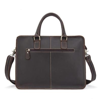 China Fashion Mens Office Laptop Bag Vintage Cow Leather Business Handbag Men'S Briefcase for sale