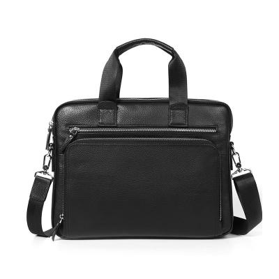 China High Quality Classic Zipper Laptop Briefcase Genuine Leather Custom Business Bags Factory Wholesale Price Man Handbag for sale