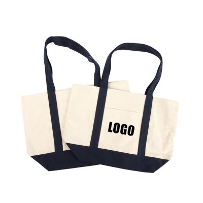 China Custom Natural Canvas Bag Reusable Grocery Tote Shopping Bag for sale