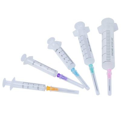 China Plastic 5ml Luer Slip Syringe 2 Part Syringes And Needles for sale