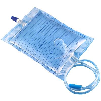 China Medical Urine Drainage Bag , Disposable Urine Bag 2000ml With Screw Valve for sale
