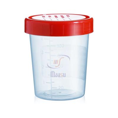 China Sterile Plastic Urine Sample Container 40ml With Mouth On Cap for sale