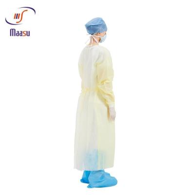 China 120x140cm Medical Surgical Gown PP PE Half Coated for sale