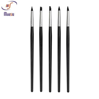 China Black 5pcs Dental Silicone Brush Pen Periodontal Tool for sale