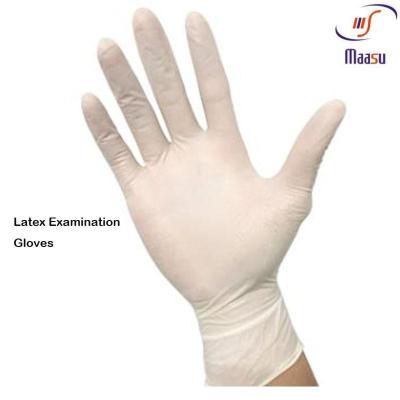 China Guantes quirúrgicos del látex libre del polvo EN455, guantes disponibles del trabajo del látex en venta