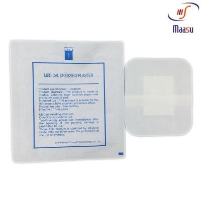 China Non Woven Sterile Adhesive Wound Dressing Pad 10x10cm for sale