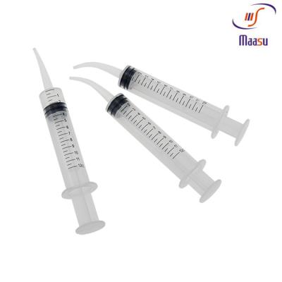 China 12cc Medical Dental Curved Irrigation Syringe Disposable for sale